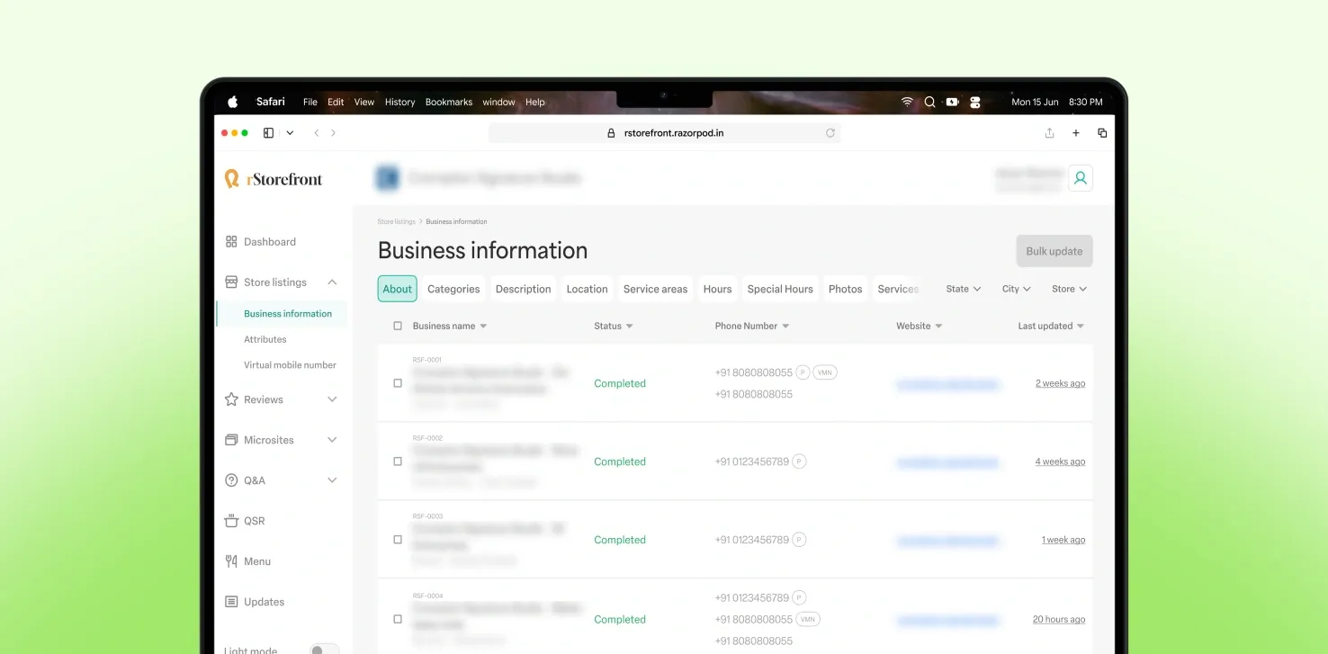 Store listings - Business information - About (Light theme)